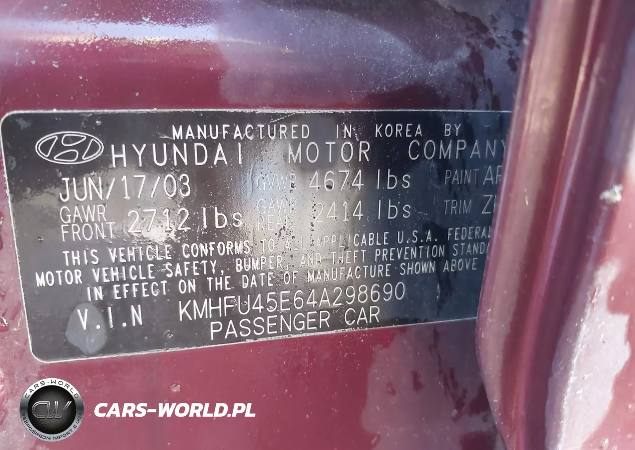 2004 Hyundai Xg350 L VIN:KMHFU45E64A298690 - 9