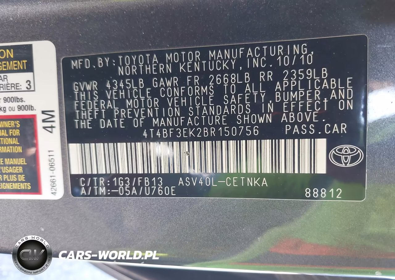 2011 Toyota Camry Le VIN:4T4BF3EK2BR150756 - 9