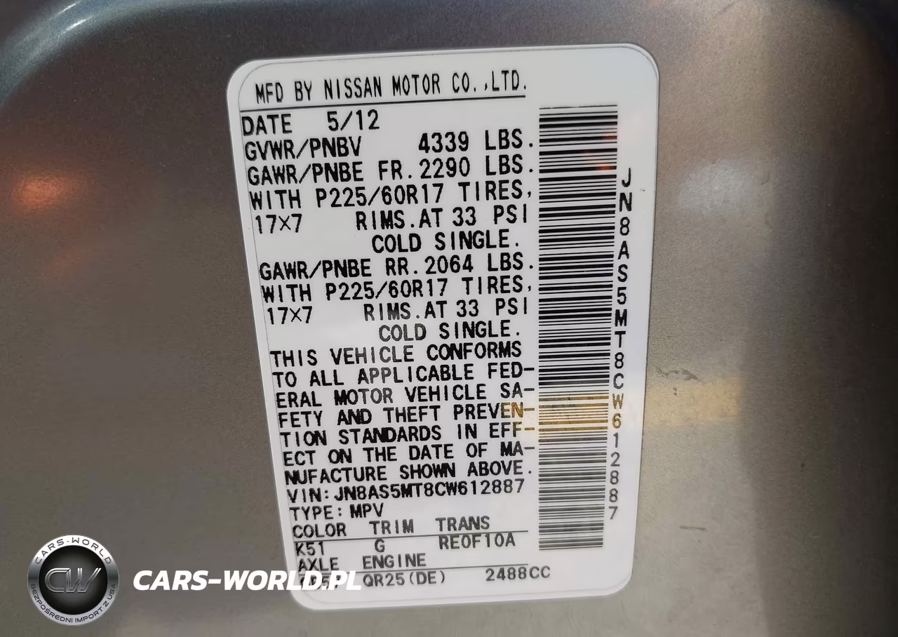 2012 Nissan Rogue Sv VIN:JN8AS5MT8CW612887 - 9