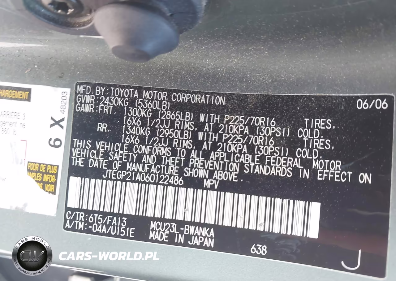 2006 Toyota Highlander V6 VIN:JTEGP21A060122486 - 9