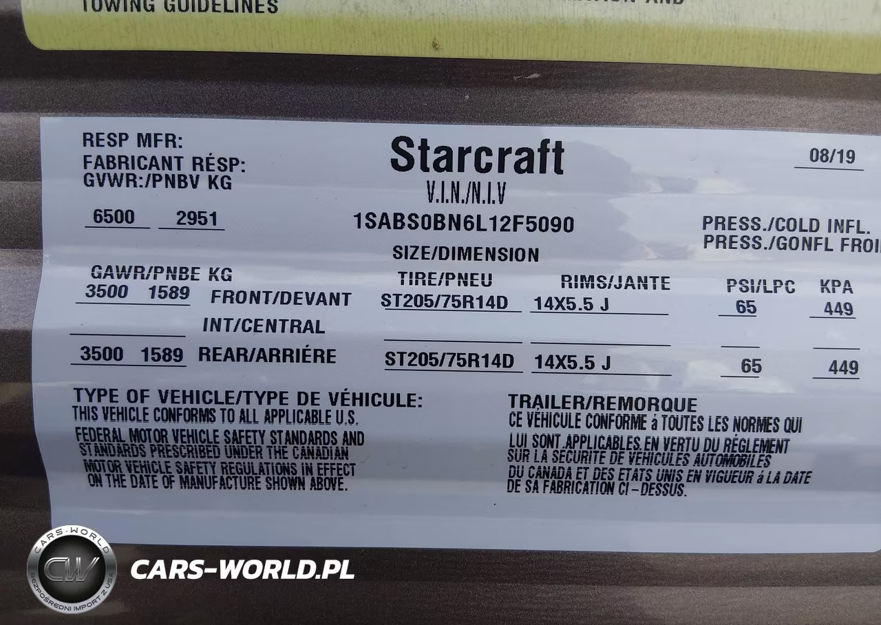 2020 Starcraft Other VIN:1SABS0BN6L12F5090 - 9