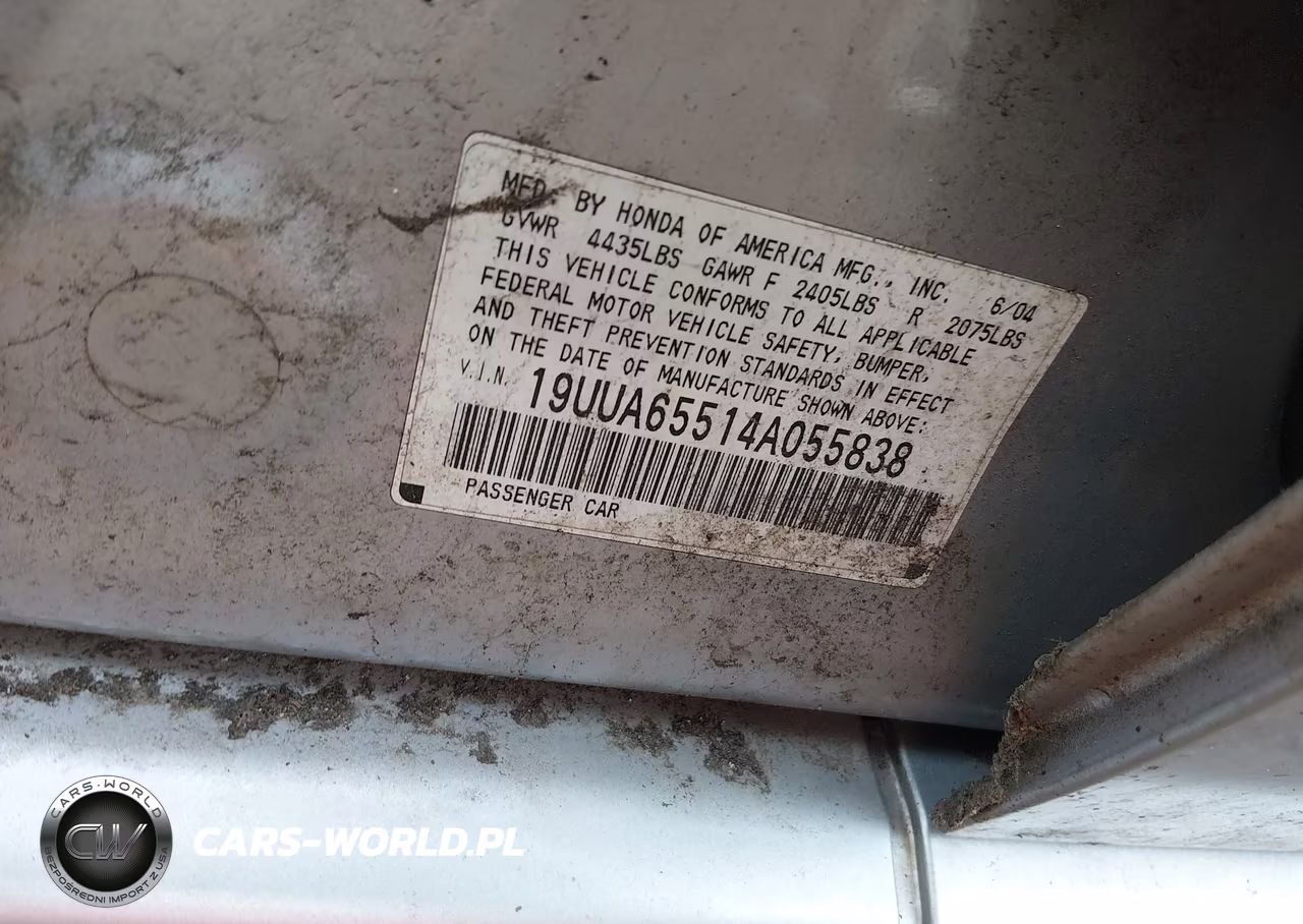 2004 Acura Tl VIN:19UUA65514A055838 - 9