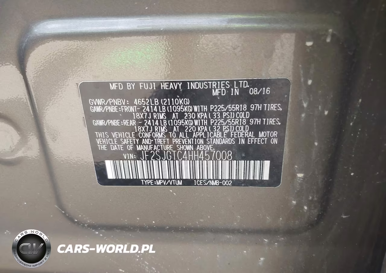 2017 Subaru Forester 2.0Xt Touring VIN:JF2SJGTC4HH457008 - 9