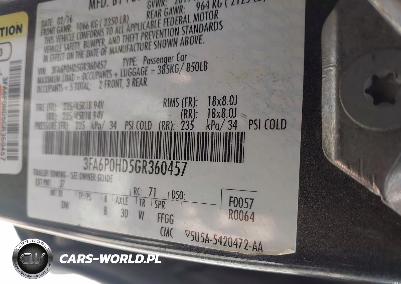 2016 Ford Fusion Se VIN:3FA6P0HD5GR360457 - 9