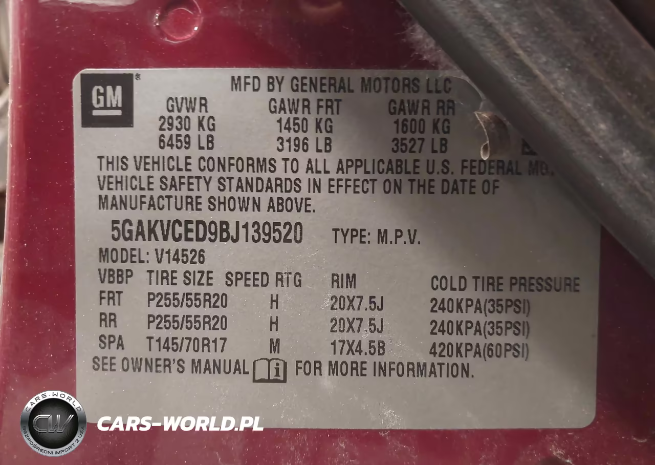 2011 Buick Enclave 2Xl VIN:5GAKVCED9BJ139520 - 7