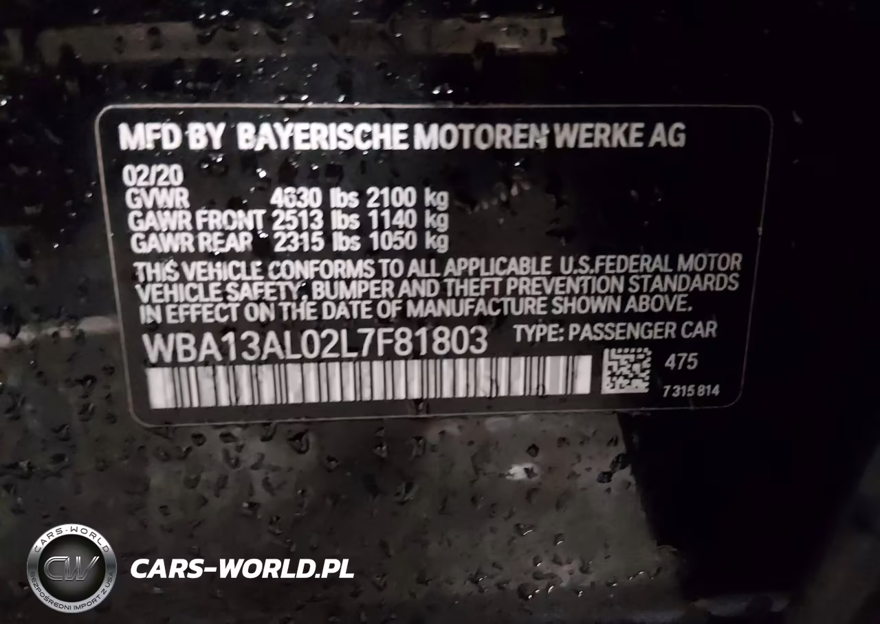 2020 BMW M235I Gran Coupe xDrive VIN:WBA13AL02L7F81803 - 9