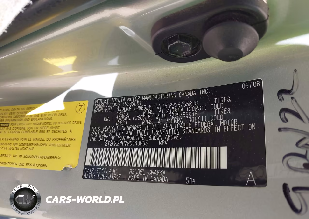 2009 Lexus Rx 350 VIN:2T2HK31U29C113835 - 9