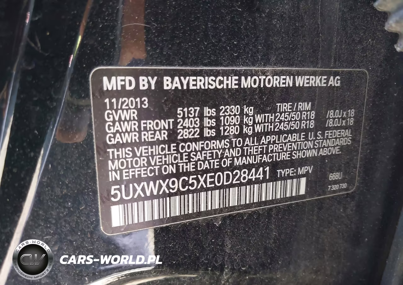 2014 BMW X3 xDrive28I VIN:5UXWX9C5XE0D28441 - 9