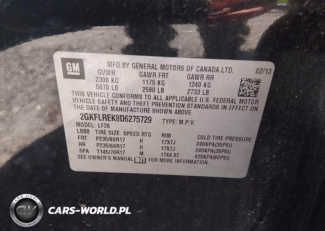 2013 GMC Terrain Sle-1 VIN:2GKFLREK8D6275729 - 9