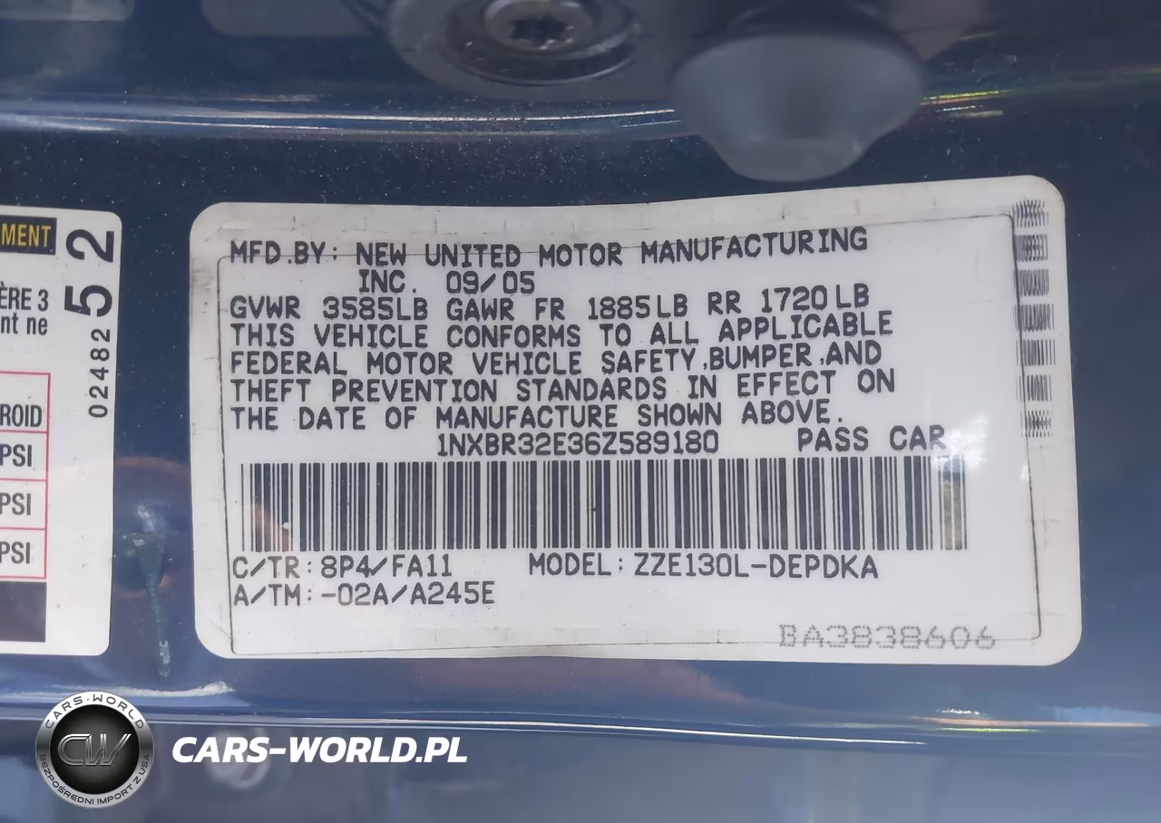 2006 Toyota Corolla Ce-Le-S VIN:1NXBR32E36Z589180 - 9