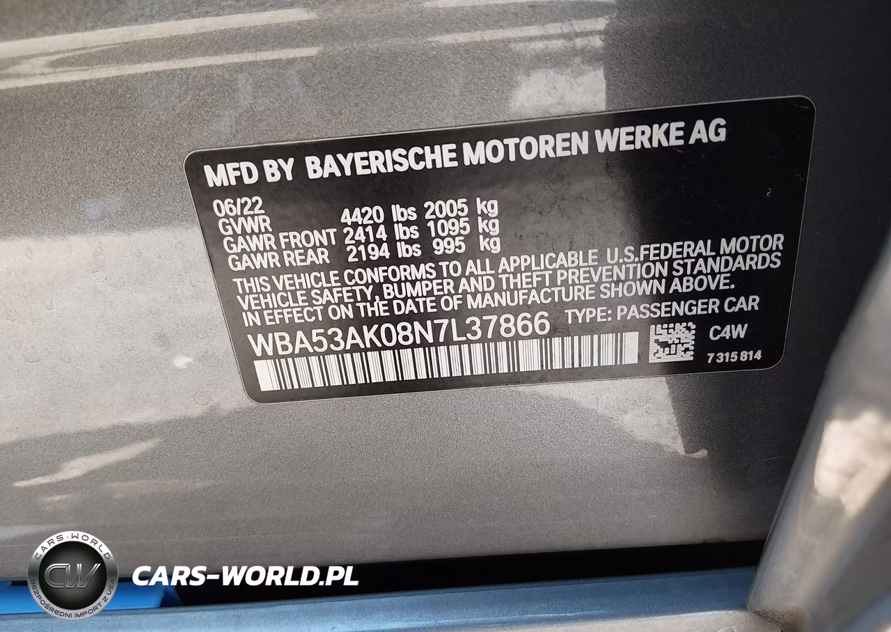 2022 BMW 228 Gran Coupe I Sdrive VIN:WBA53AK08N7L37866 - 9