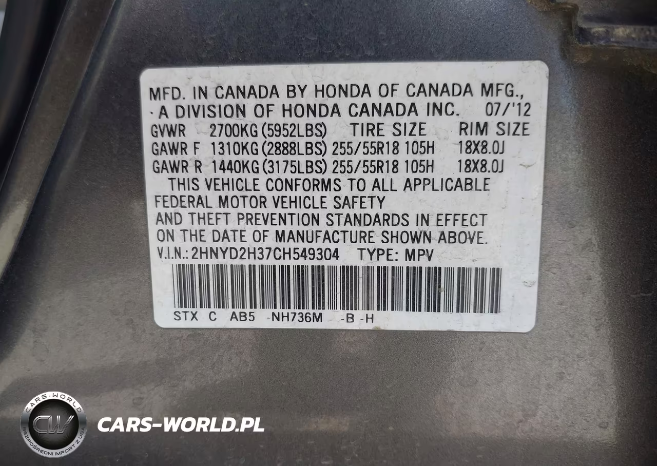 2012 Acura Mdx Technology Package VIN:2HNYD2H37CH549304 - 9