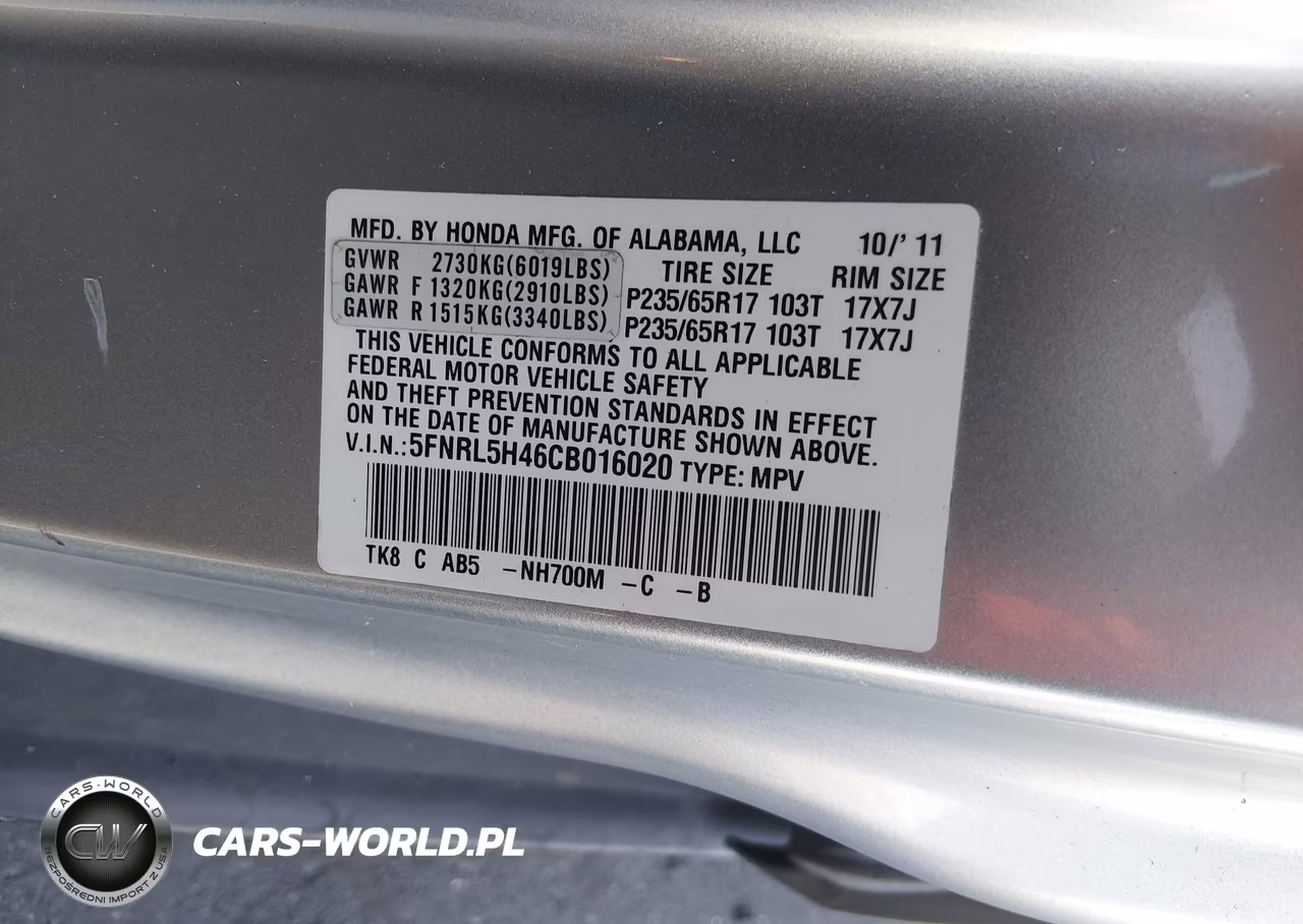 2012 Honda Odyssey Ex VIN:5FNRL5H46CB016020 - 9