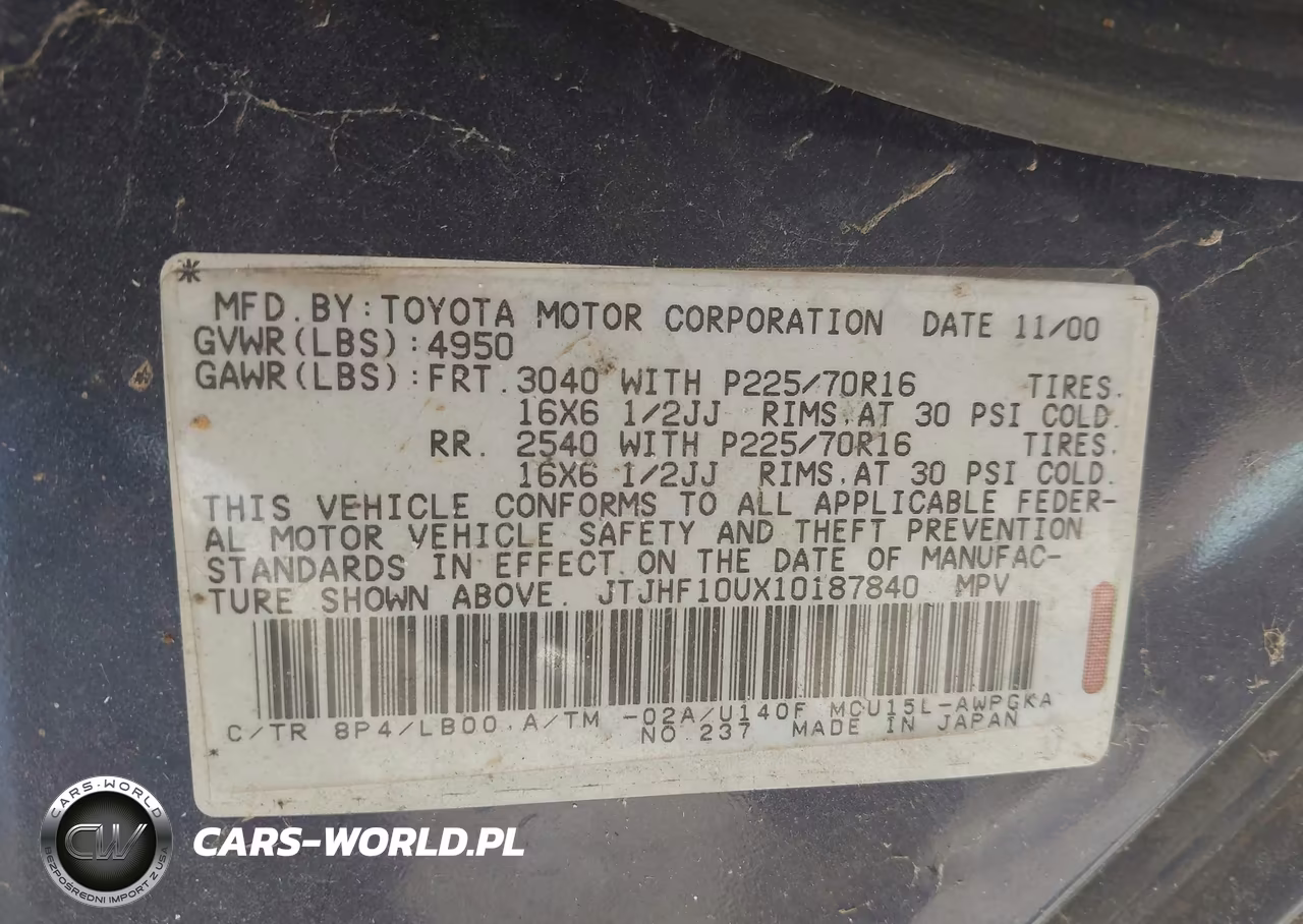 2001 Lexus Rx 300 VIN:JTJHF10UX10187840 - 9