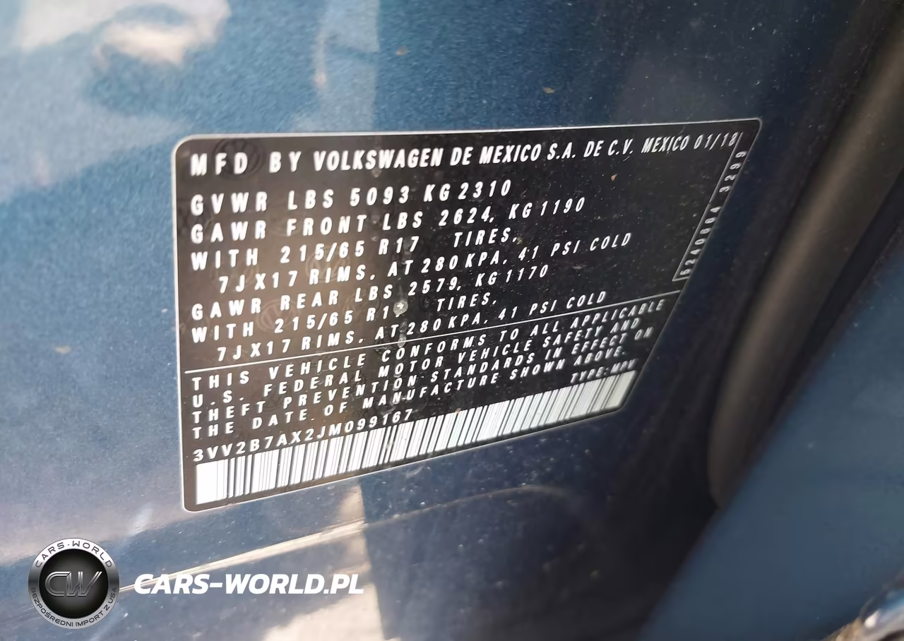 2018 Volkswagen Tiguan 2.0T Se-2.0T Sel VIN:3VV2B7AX2JM099167 - 9
