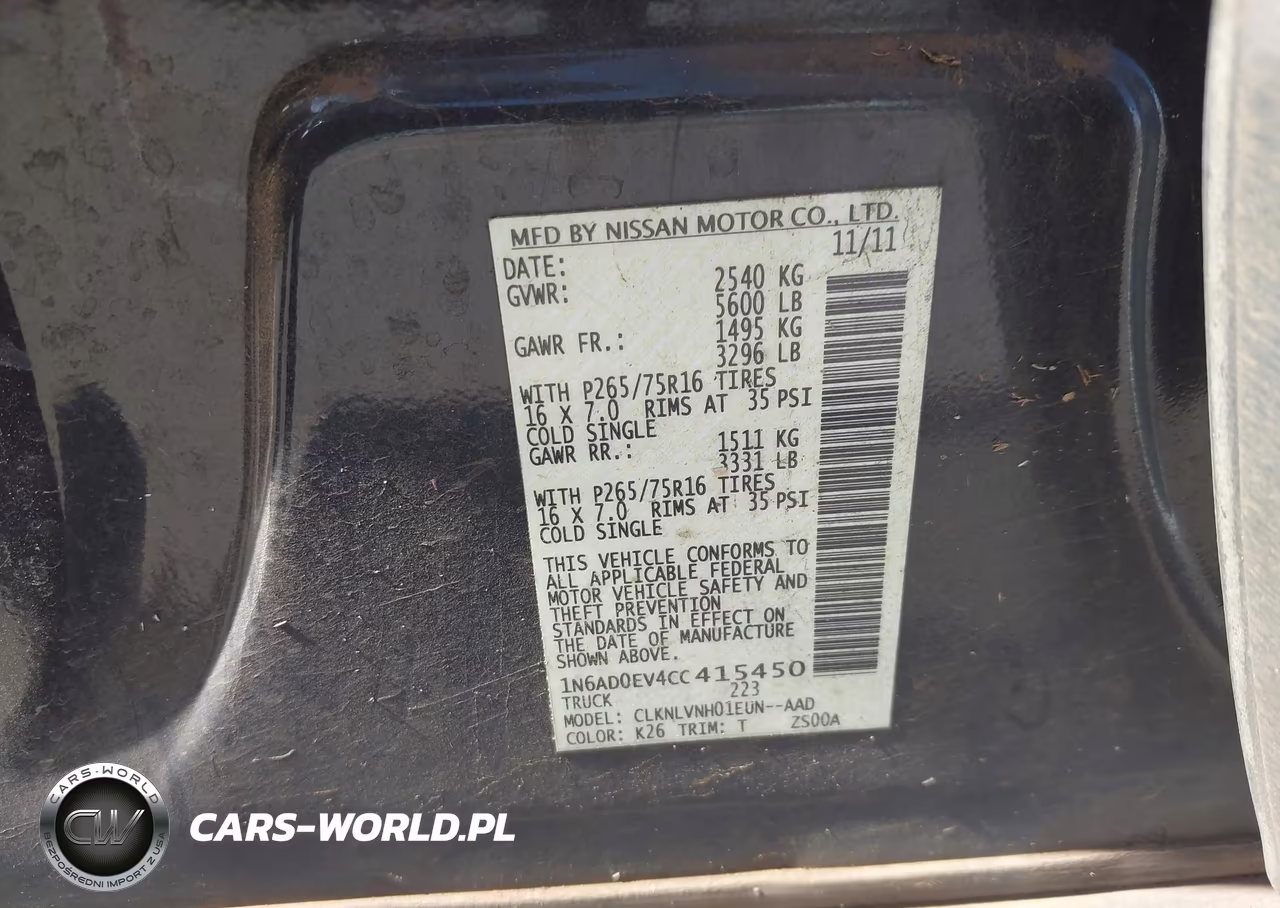 2012 Nissan Frontier Pro-4X VIN:1N6AD0EV4CC415450 - 9
