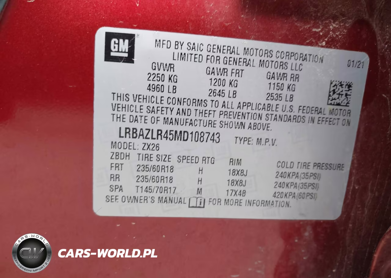 2021 Buick Envision Fwd Preferred VIN:LRBAZLR45MD108743 - 9