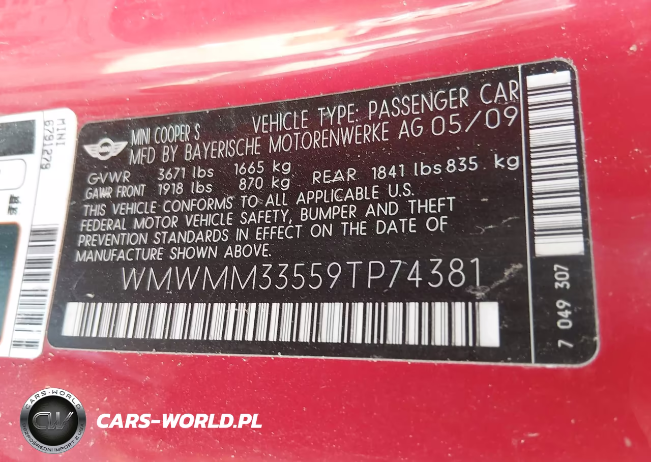 2009 Mini Cooper S Clubman VIN:WMWMM33559TP74381 - 9