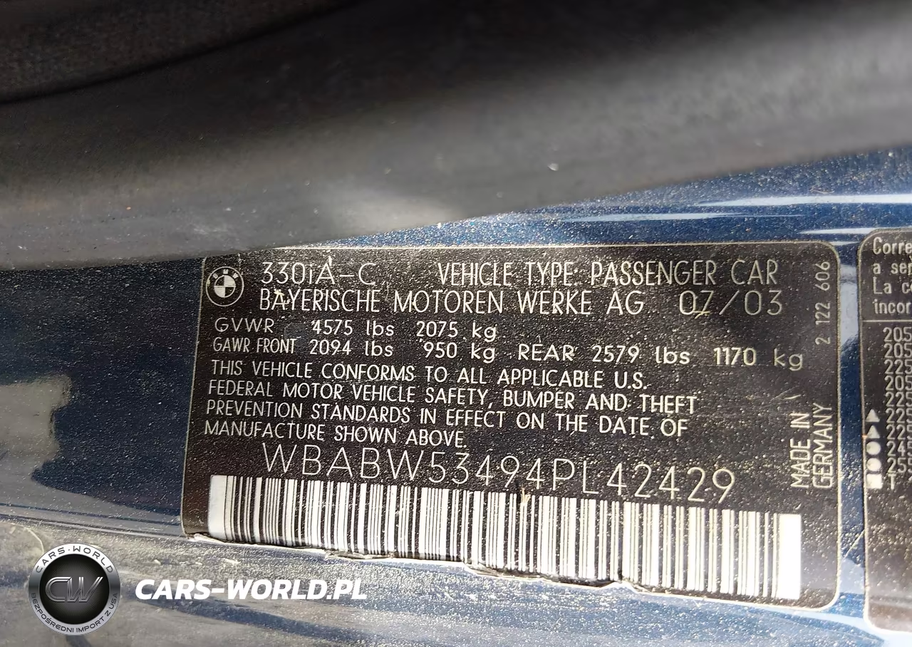 2004 BMW 330Ci VIN:WBABW53494PL42429 - 9
