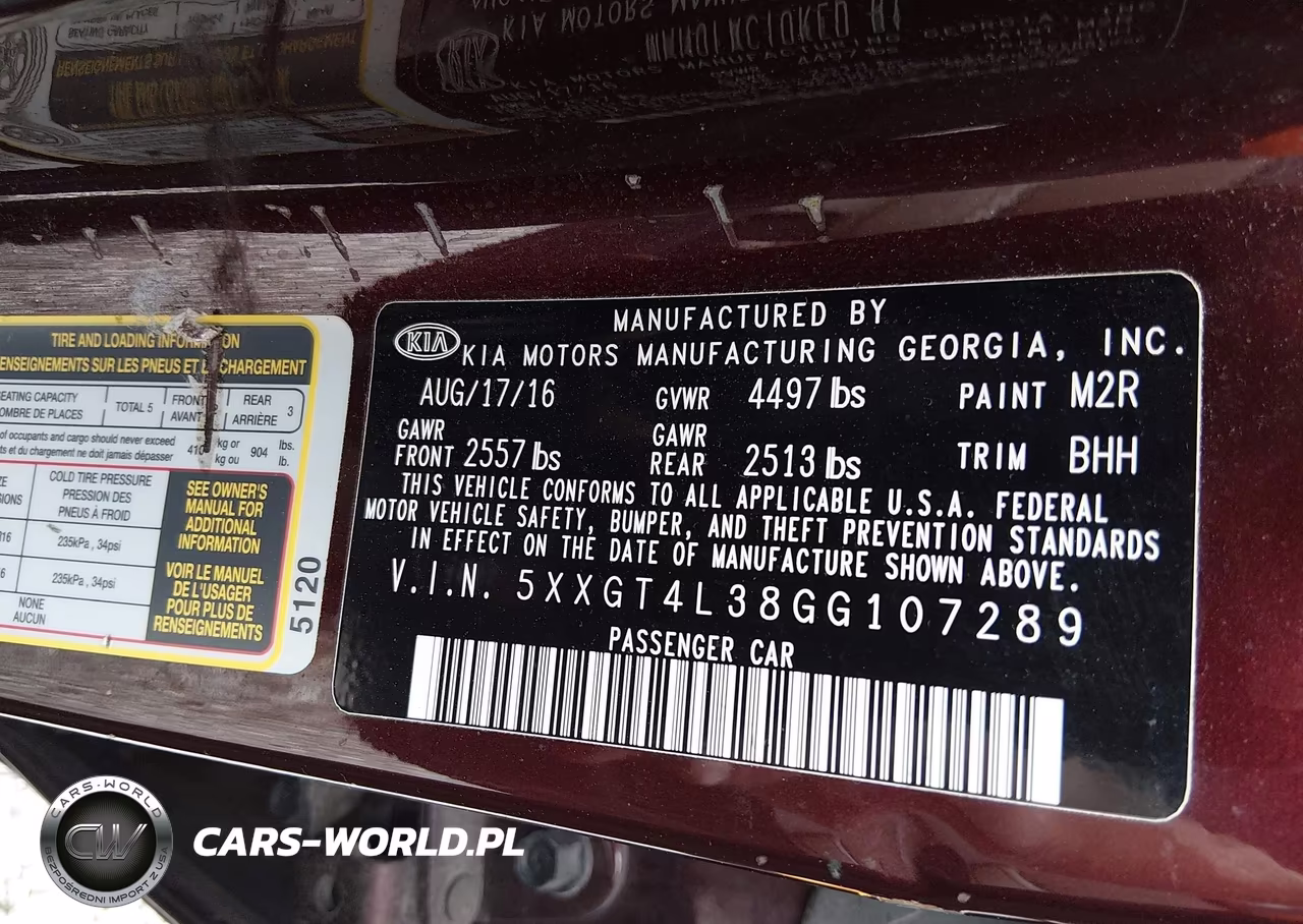 2016 Kia Optima Lx VIN:5XXGT4L38GG107289 - 9