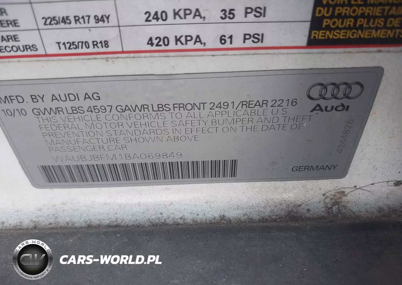 2011 Audi A3 2.0 Tdi Premium VIN:WAUBJBFM1BA069849 - 9