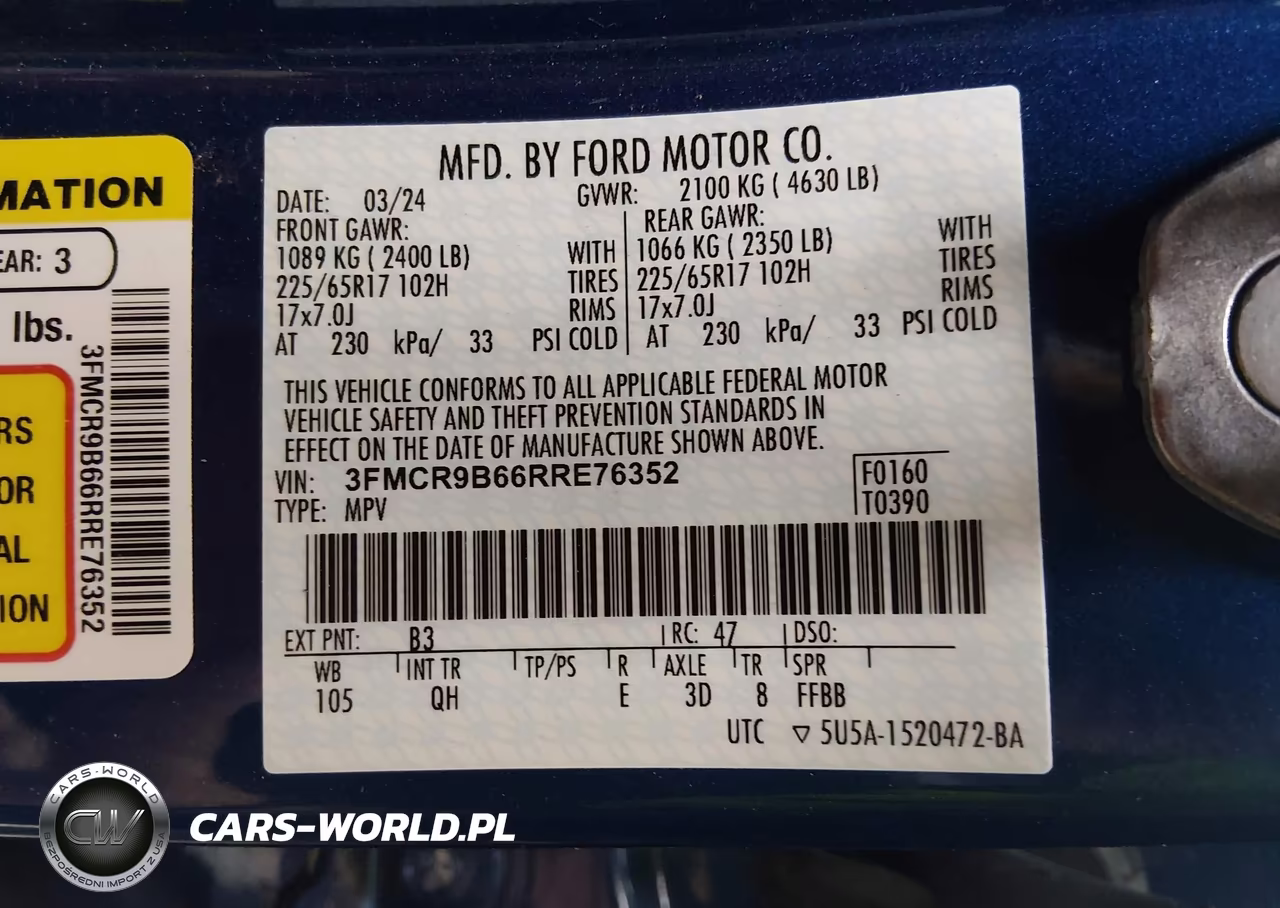 2024 Ford Bronco Sport Big Bend VIN:3FMCR9B66RRE76352 - 9