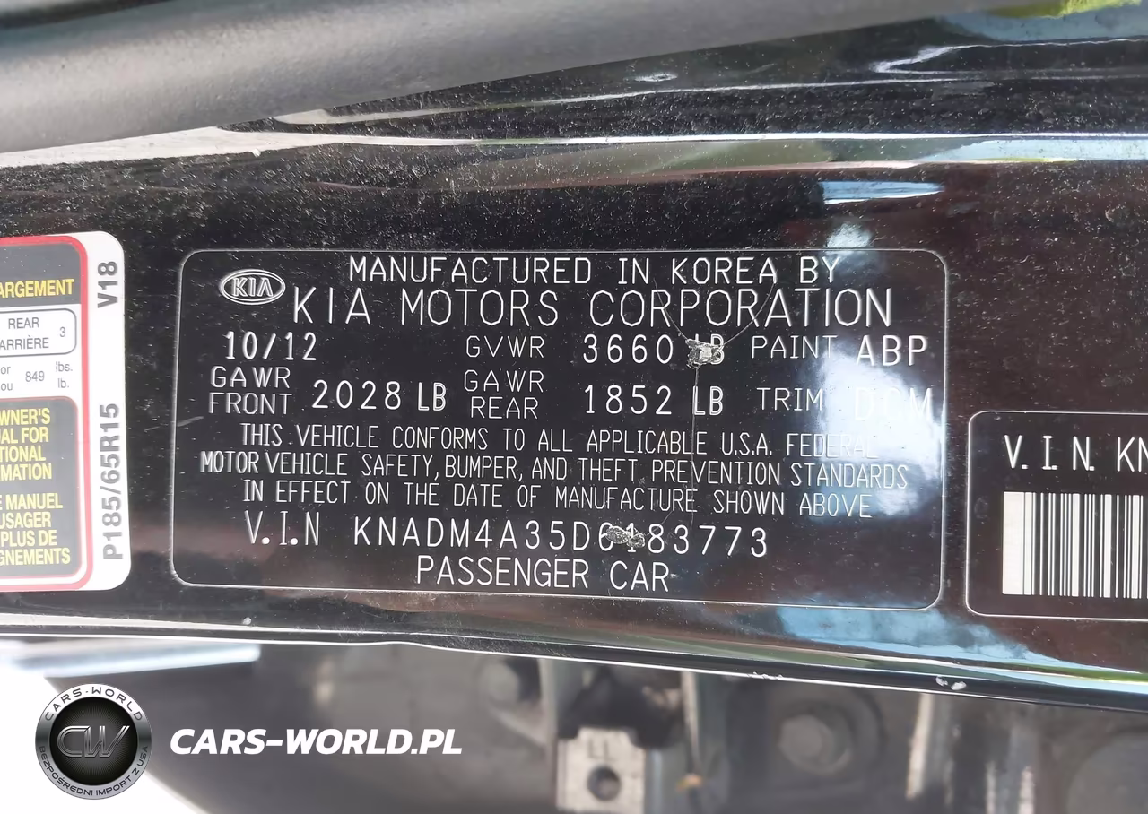 2013 Kia Rio Lx VIN:KNADM4A35D6183773 - 9