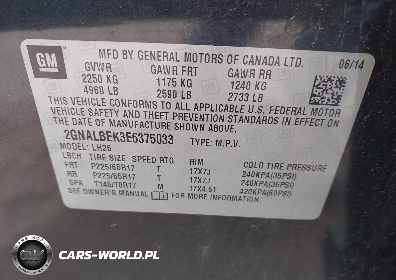 2014 Chevrolet Equinox 1Lt VIN:2GNALBEK3E6375033 - 9