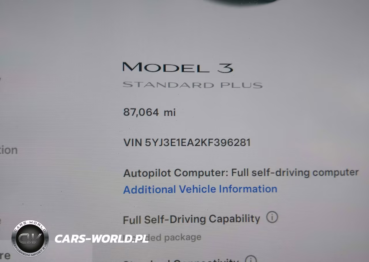 2019 Tesla Model 3 Long Range-Mid Range-Standard Range-Standard Range Plus VIN:5YJ3E1EA2KF396281 - 15