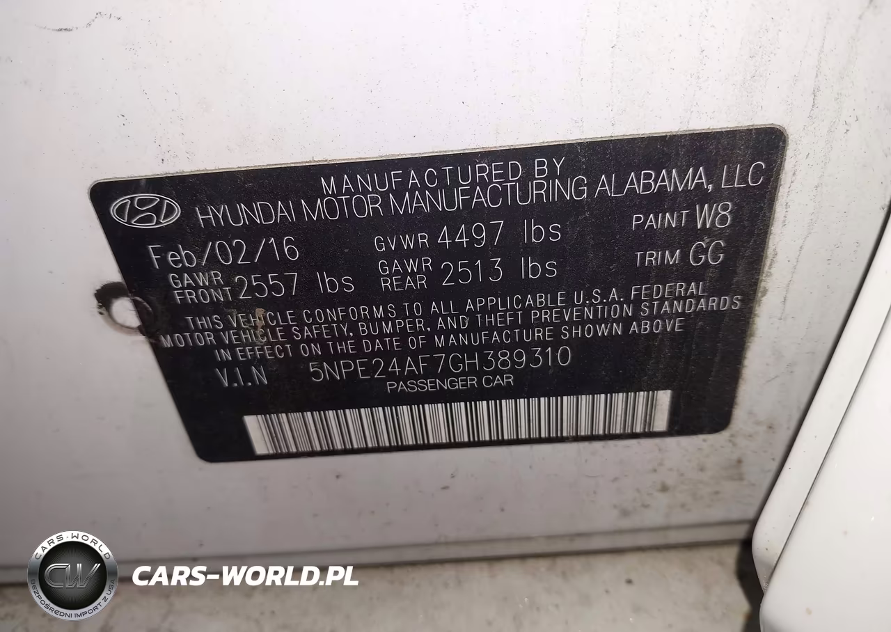 2016 Hyundai Sonata Se VIN:5NPE24AF7GH389310 - 9