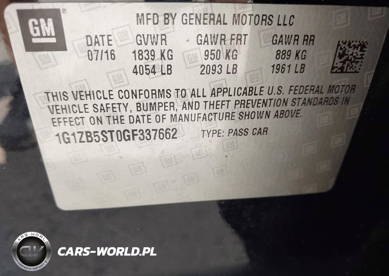 2016 Chevrolet Malibu Ls VIN:1G1ZB5ST0GF337662 - 9
