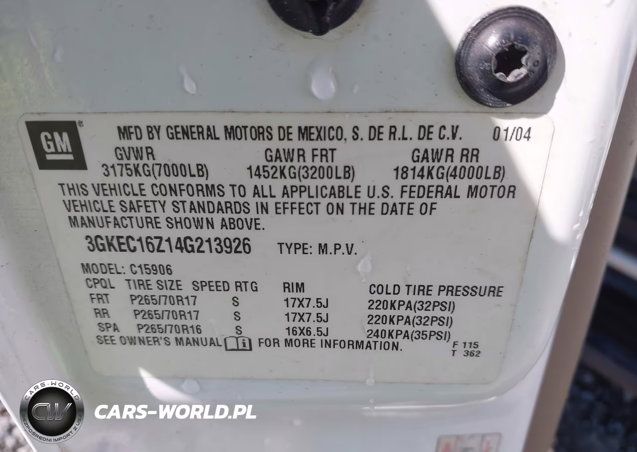 2004 GMC Yukon Xl 1500 Slt VIN:3GKEC16Z14G213926 - 9