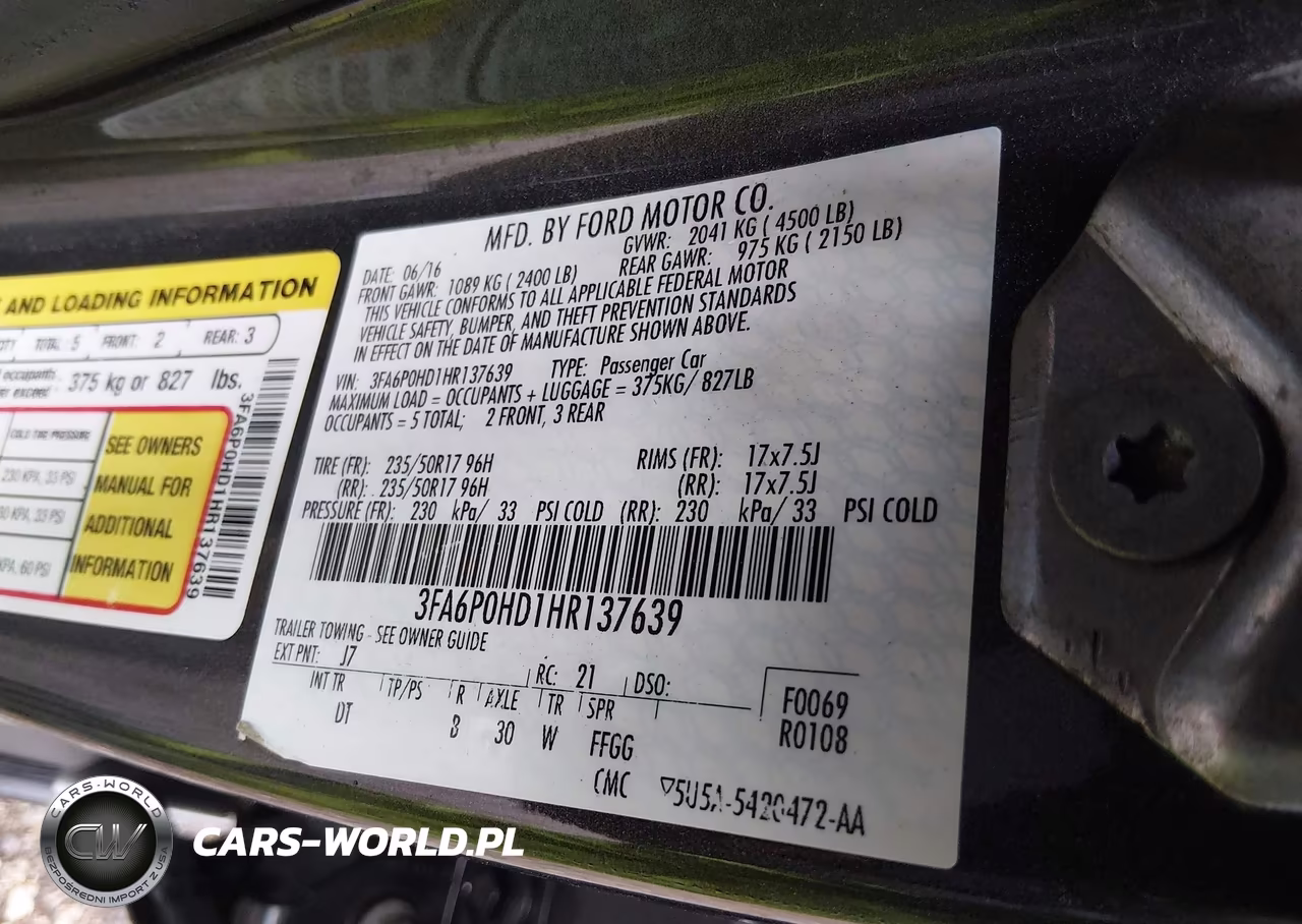 2017 Ford Fusion Se VIN:3FA6P0HD1HR137639 - 9