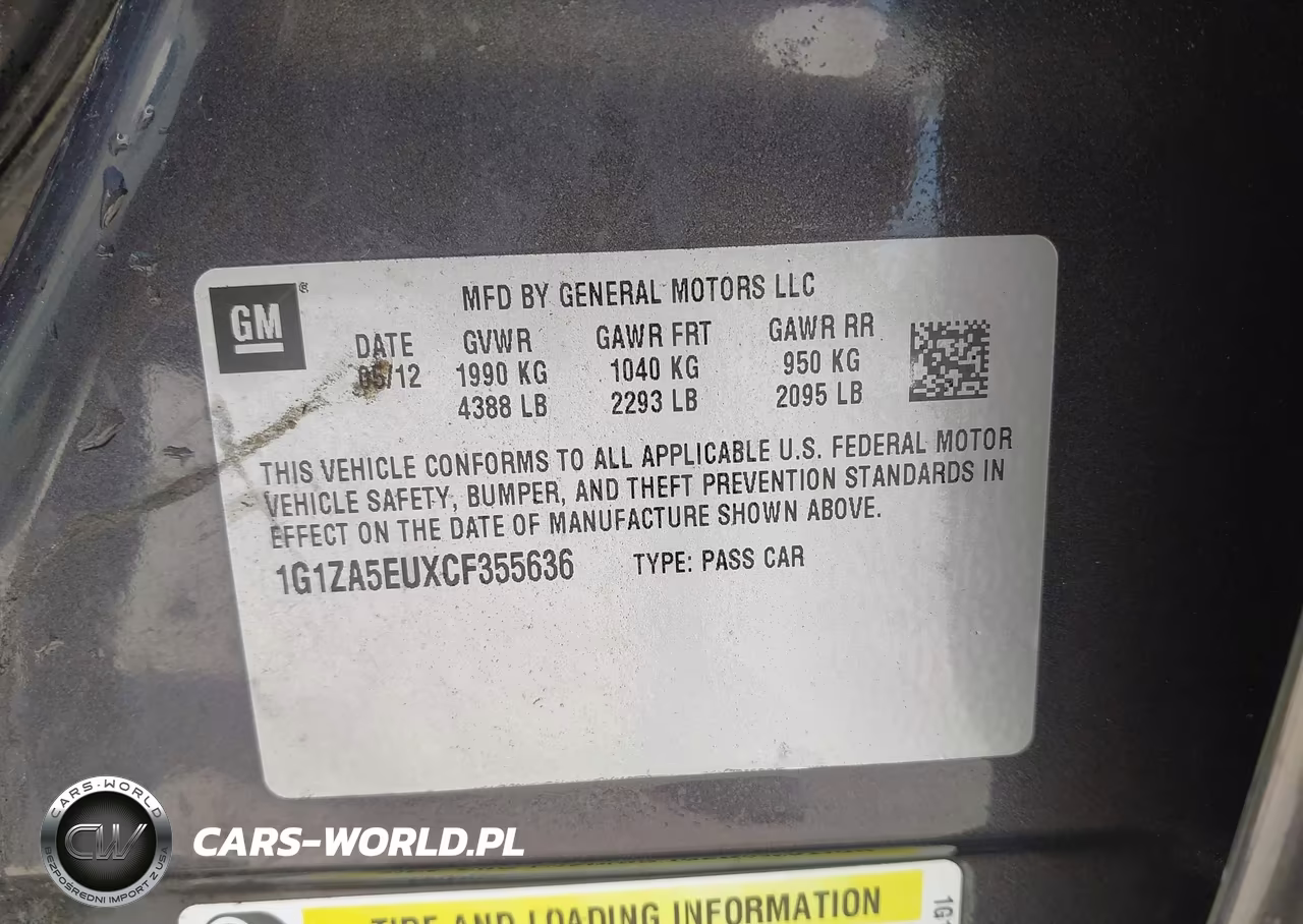 2012 Chevrolet Malibu Ls VIN:1G1ZA5EUXCF355636 - 9