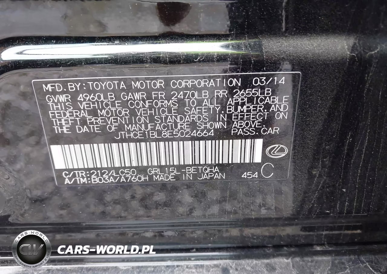 2014 Lexus Gs 350 VIN:JTHCE1BL8E5024664 - 9