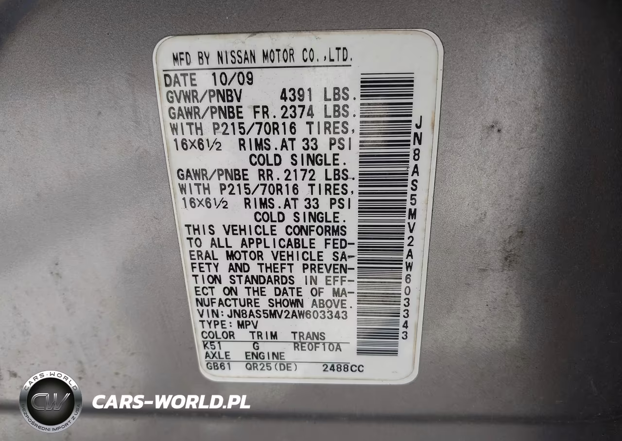 2010 Nissan Rogue S VIN:JN8AS5MV2AW603343 - 9