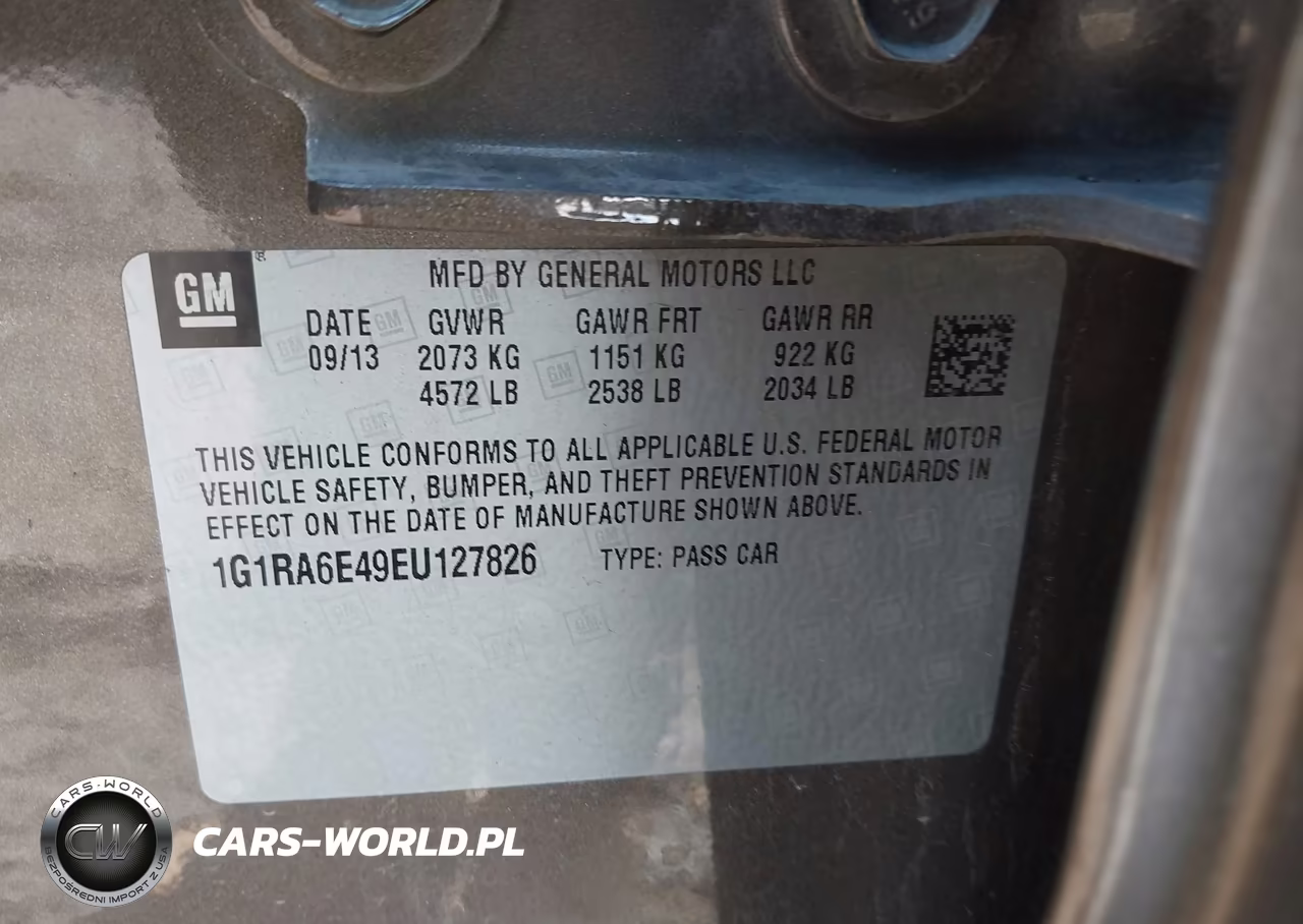2014 Chevrolet Volt VIN:1G1RA6E49EU127826 - 9