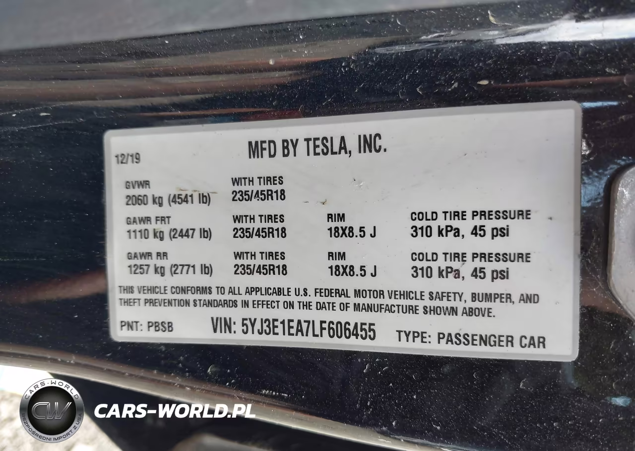 2020 Tesla Model 3 Standard Range Plus Rear-Wheel Drive-Standard Range Rear-Wheel Drive VIN:5YJ3E1EA7LF606455 - 9