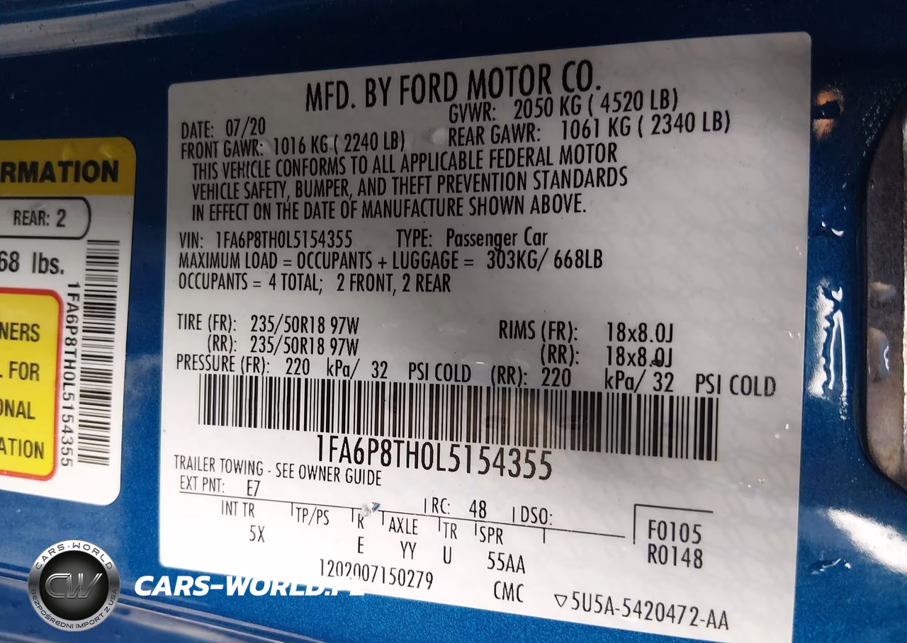 2020 Ford Mustang Ecoboost Premium Fastback VIN:1FA6P8TH0L5154355 - 9