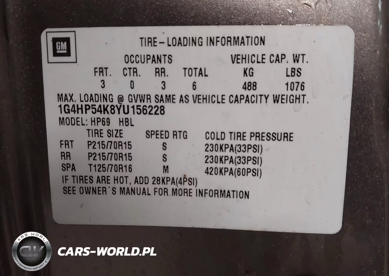 2000 Buick Lesabre Custom VIN:1G4HP54K8YU156228 - 9