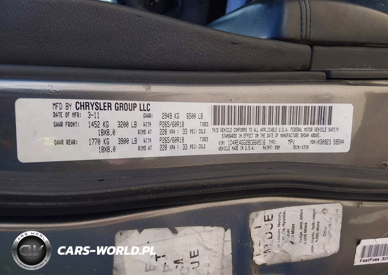2011 Dodge Durango Crew VIN:1D4RE4GG2BC660516 - 9