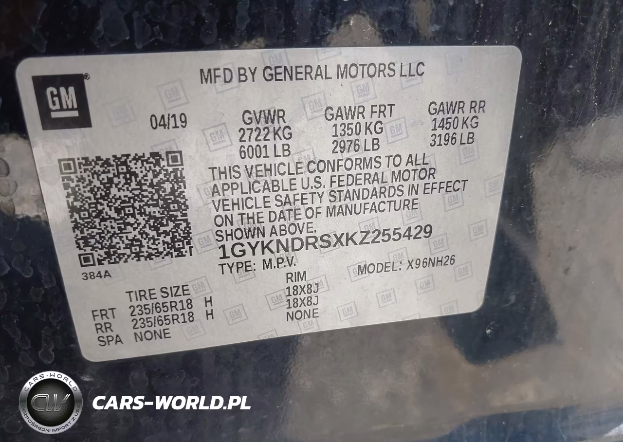 2019 Cadillac Xt5 Luxury VIN:1GYKNDRSXKZ255429 - 9