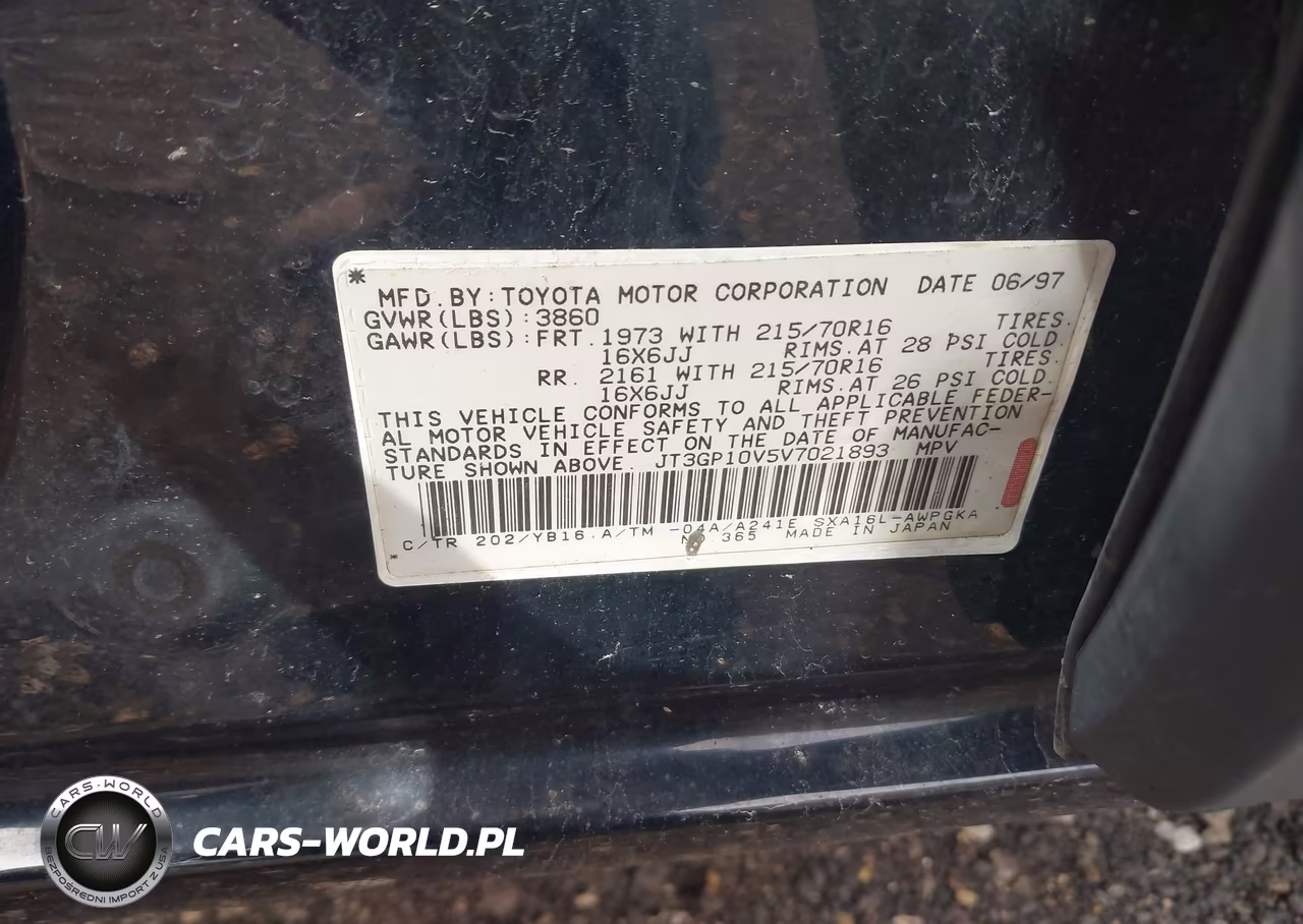 1997 Toyota Rav4 VIN:JT3GP10V5V7021893 - 9
