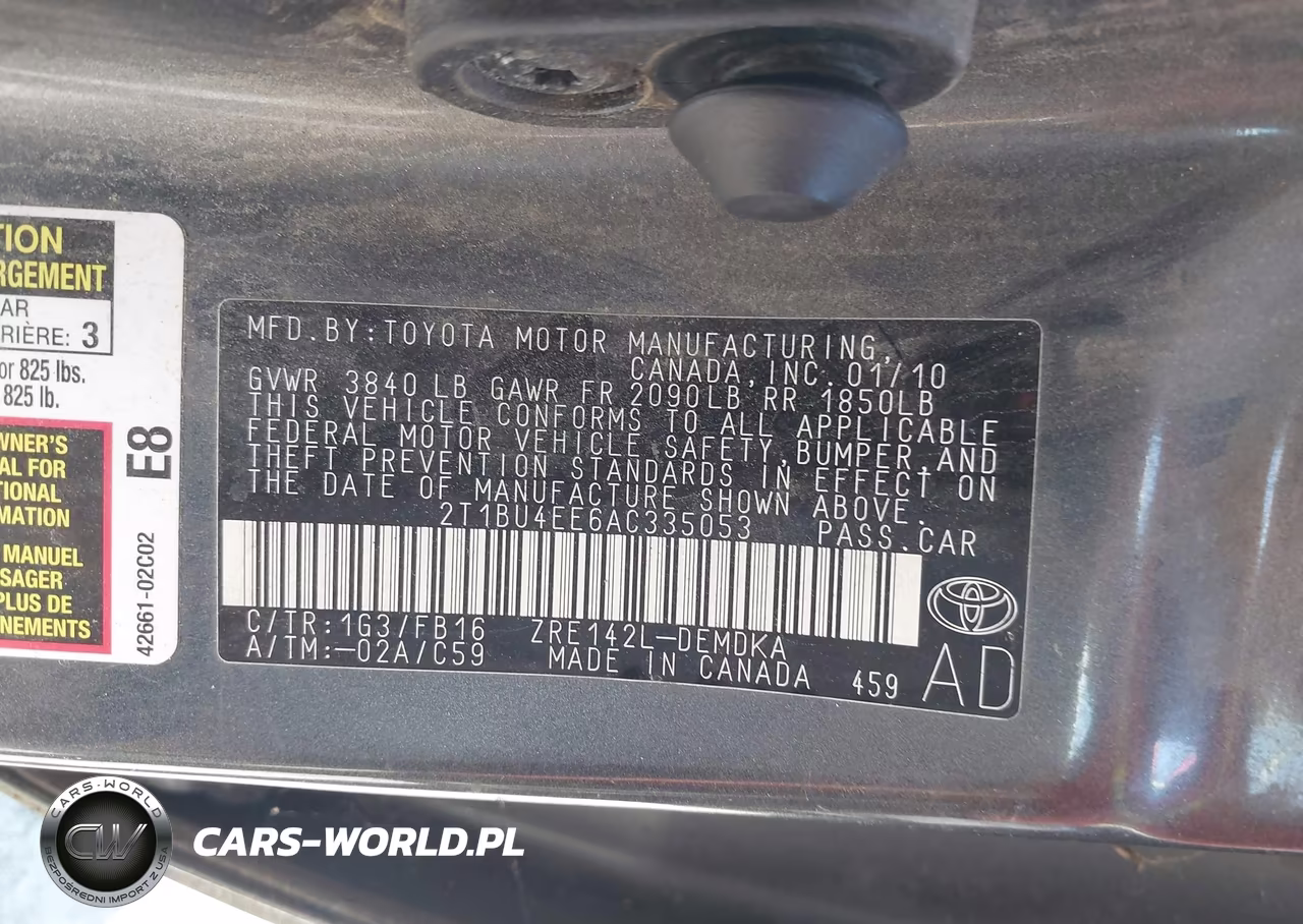 2010 Toyota Corolla VIN:2T1BU4EE6AC335053 - 9