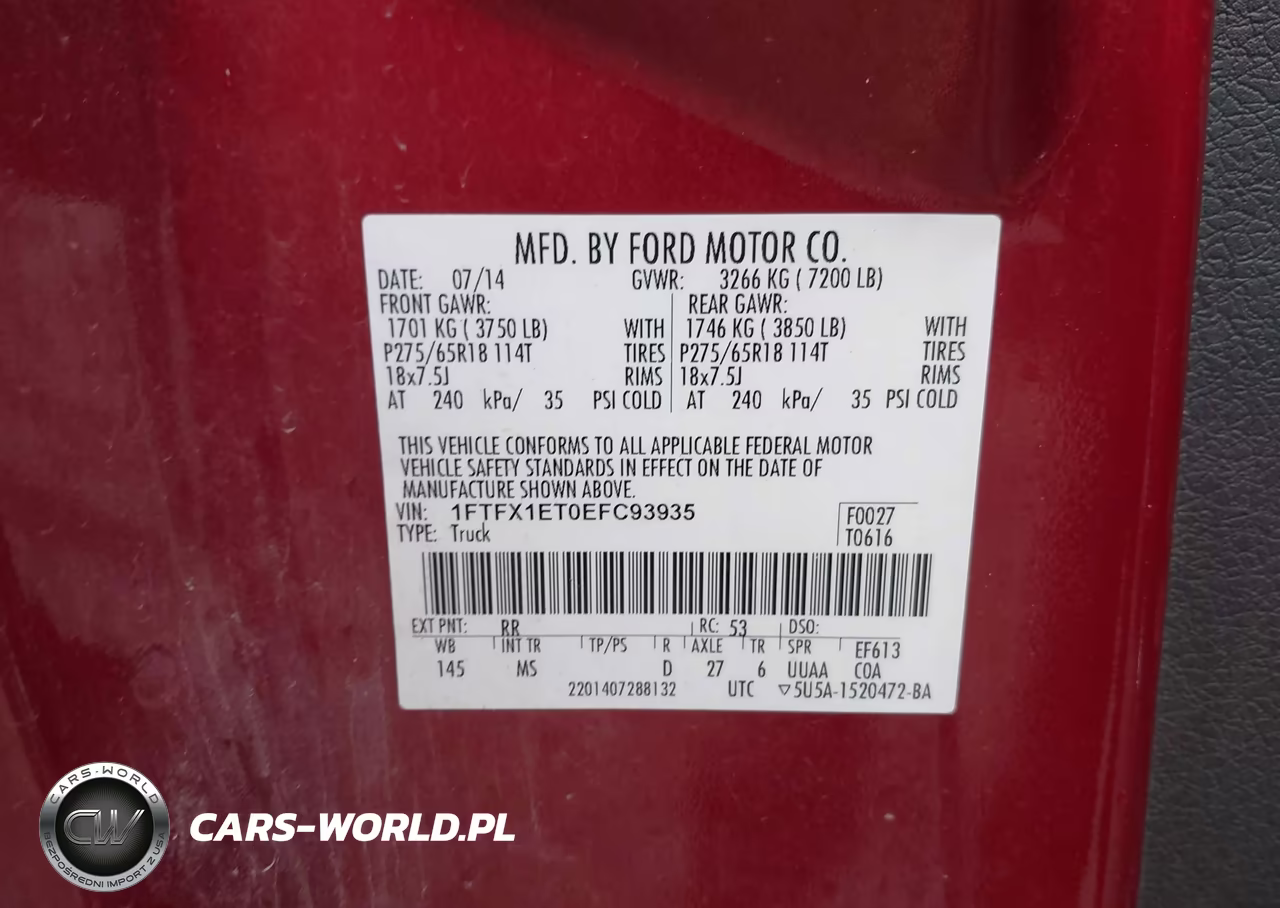 2014 Ford F-150 Xlt VIN:1FTFX1ET0EFC93935 - 9