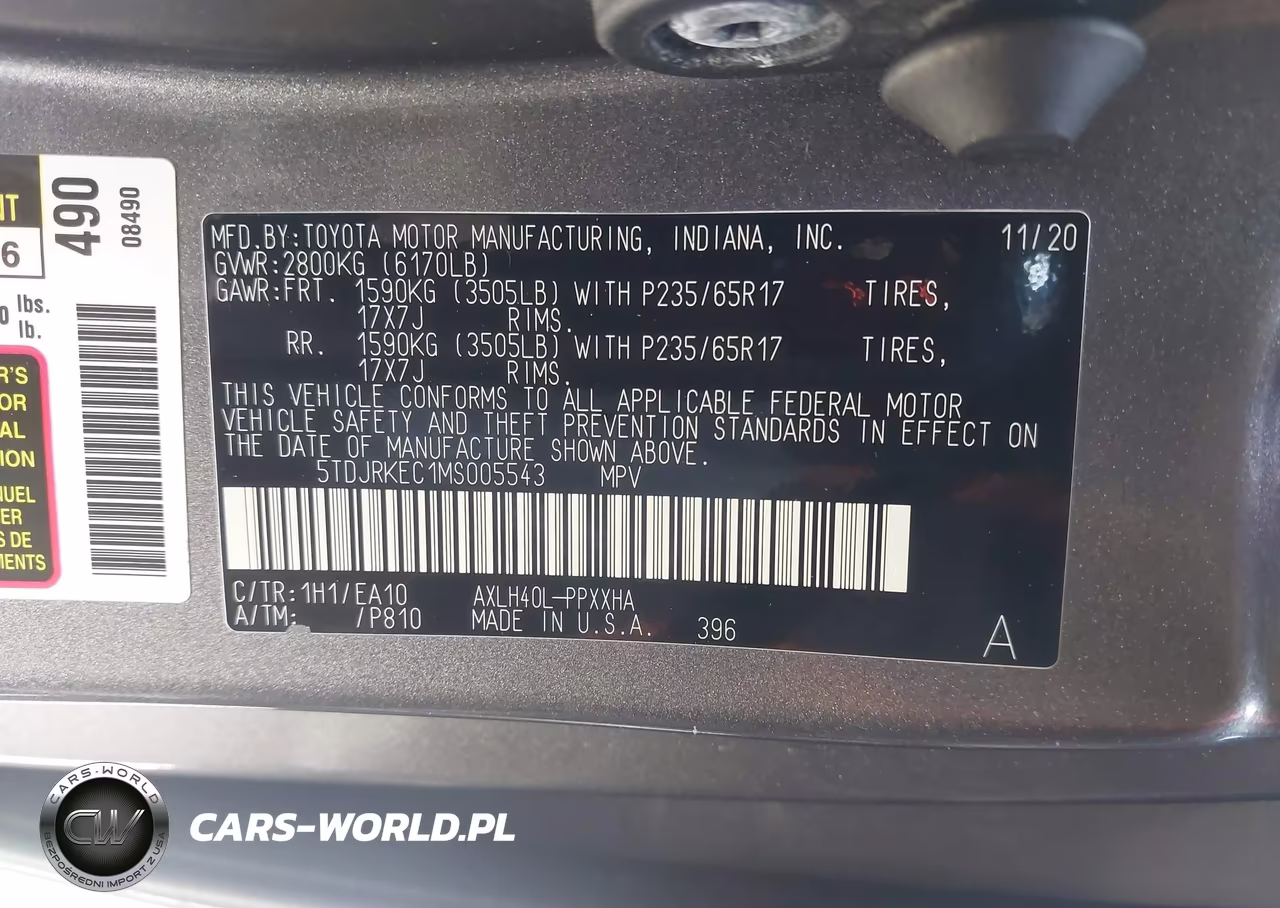 2021 Toyota Sienna Xle VIN:5TDJRKEC1MS005543 - 9