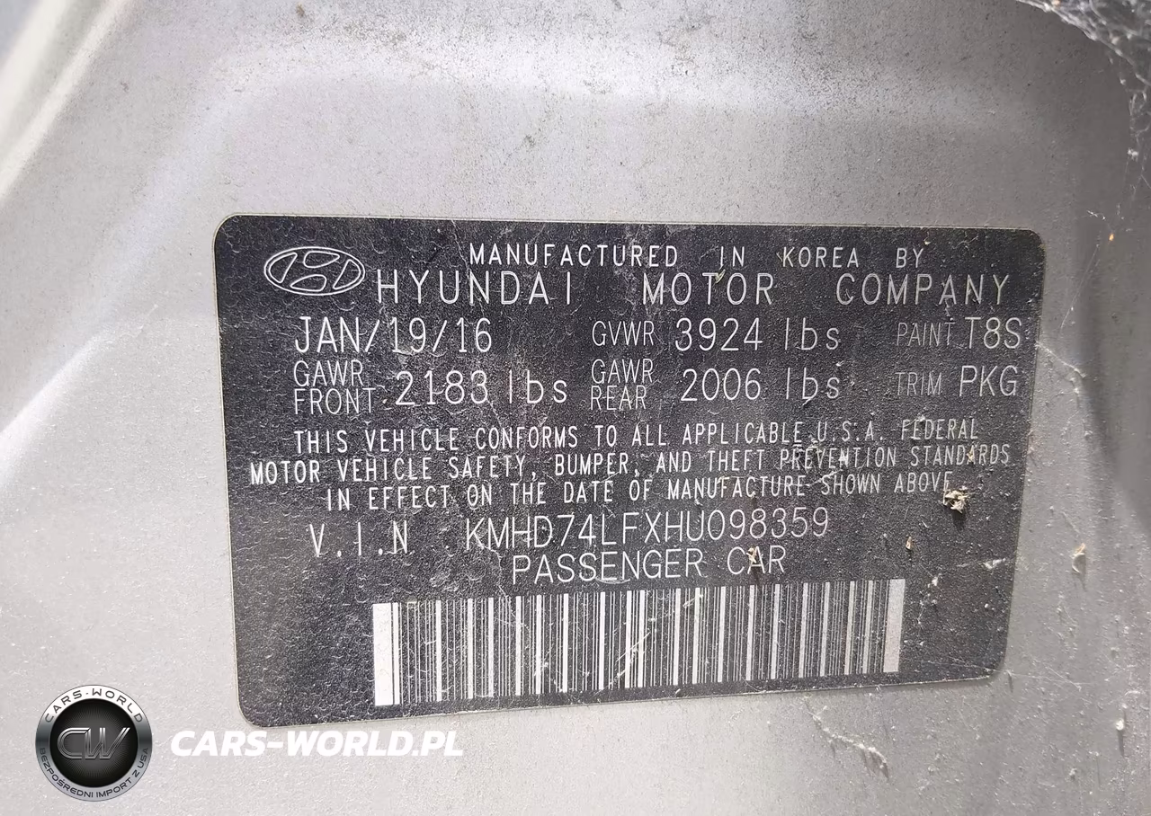 2017 Hyundai Elantra Se VIN:KMHD74LFXHU098359 - 9