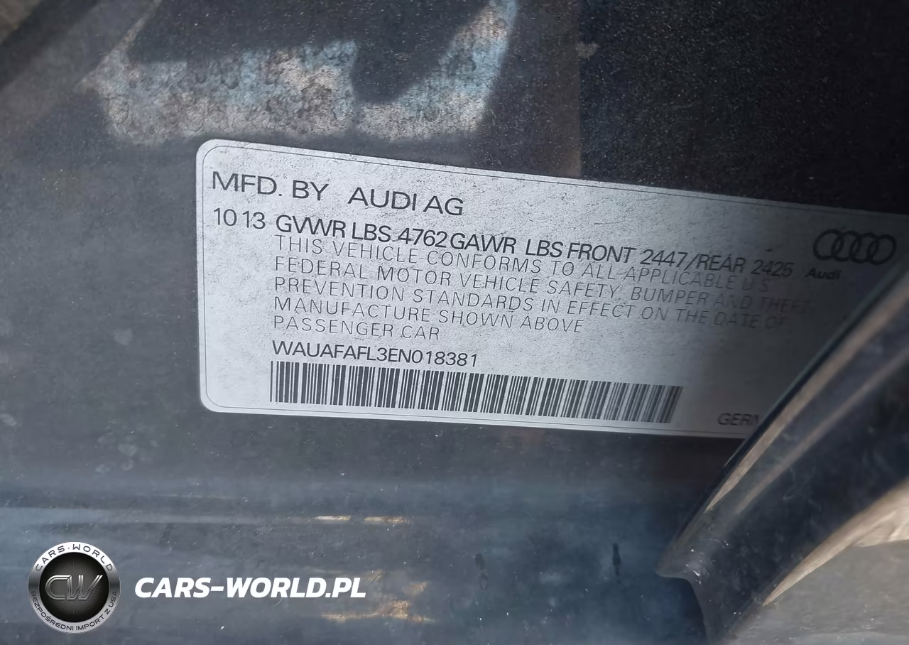 2014 Audi A4 2.0T Premium VIN:WAUAFAFL3EN018381 - 9