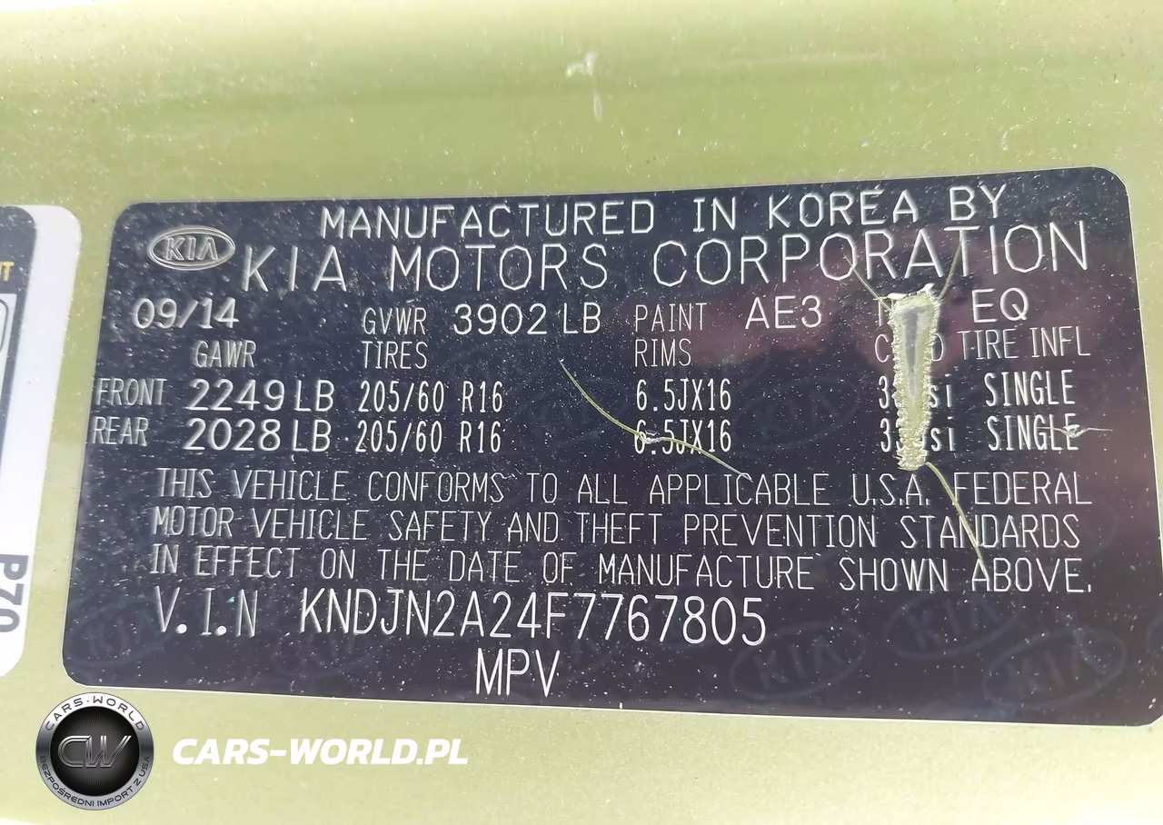 2015 Kia Soul VIN:KNDJN2A24F7767805 - 9