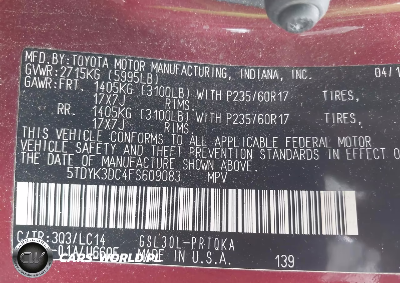 2015 Toyota Sienna Xle 8 Passenger VIN:5TDYK3DC4FS609083 - 9
